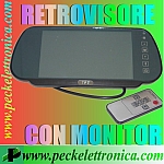 Vai alla scheda di: Codice. P14901 Specchietto per auto con monitor 7 pollici 2 ingressi video con telecomando