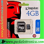 Vai alla scheda di: Codice. P14702 Micro sd Card 4 Gb con adattatore.