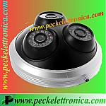 Vai alla scheda di: Codice. P15291 Telecamera Dome CCD Sony 3 telecamere in 1 orientabili 24 LED infrarossi per ogni telecamera funzione QUAD e motion detection.