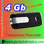 Vai alla scheda di: Codice. P12291 Chiavetta USB spia con telecamera nascosta e memoria inclusa di 4 Gb funziona anche in motion detection registra video a colori con audio scatta fotografie.