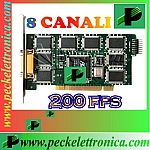 Vai alla scheda di: Codice. P15601 DVR scheda acquisizione video PCI 8 canali 200 FRS RealTime 8 processori Conexant